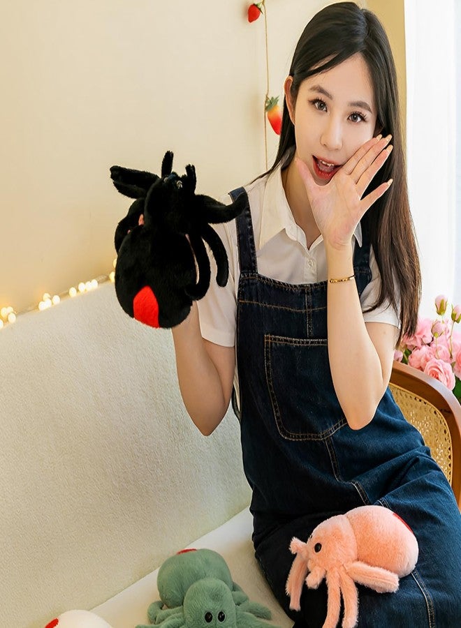 YUDONG Spider Stuffed Animal Toy Pillows，9.8inch Soft Realistic Spider Pillows，Huggable Jumping Spiders,Adorable Pillow Toy Doll for Kids Room Decor, (White) - Image 3